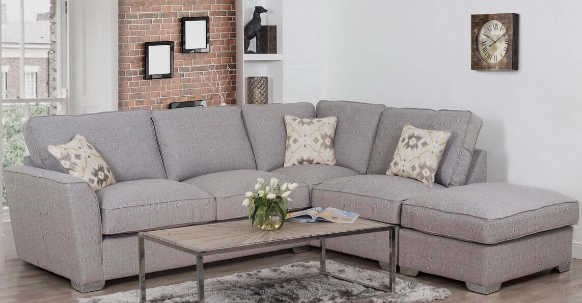 Showing image for Washington right chaise sofa + footstool