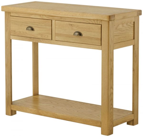 Seattle Console Table with 2 Drawers - Oak