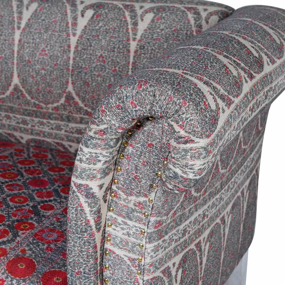 Paisley print store sofa