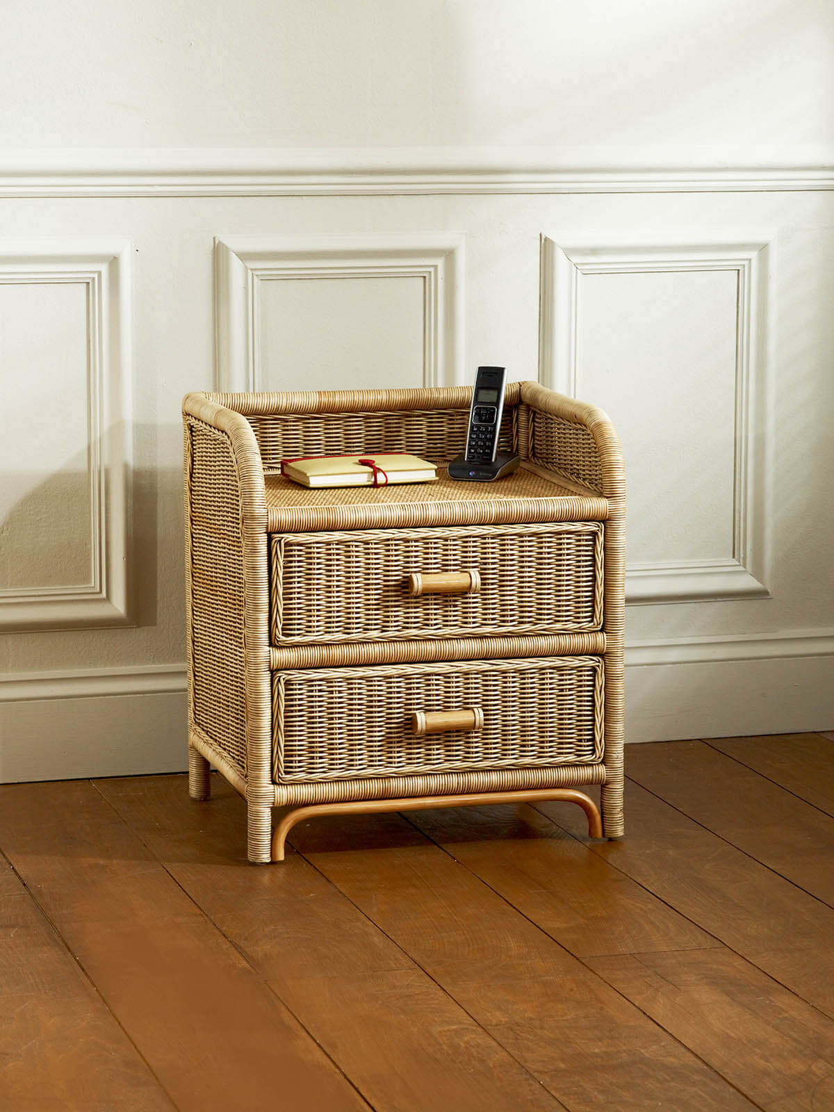 Showing image for Cane chest - 2 drawer