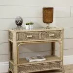Console Table with Glass Top