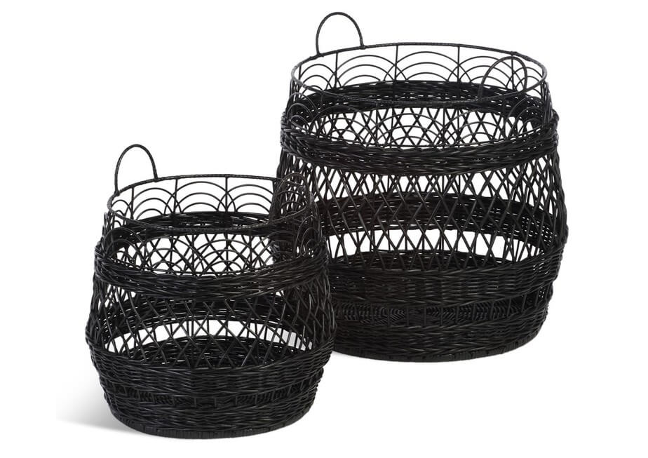 Showing image for Storage baskets - black