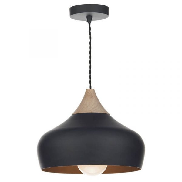 Acorn Pendant - Black & Pine