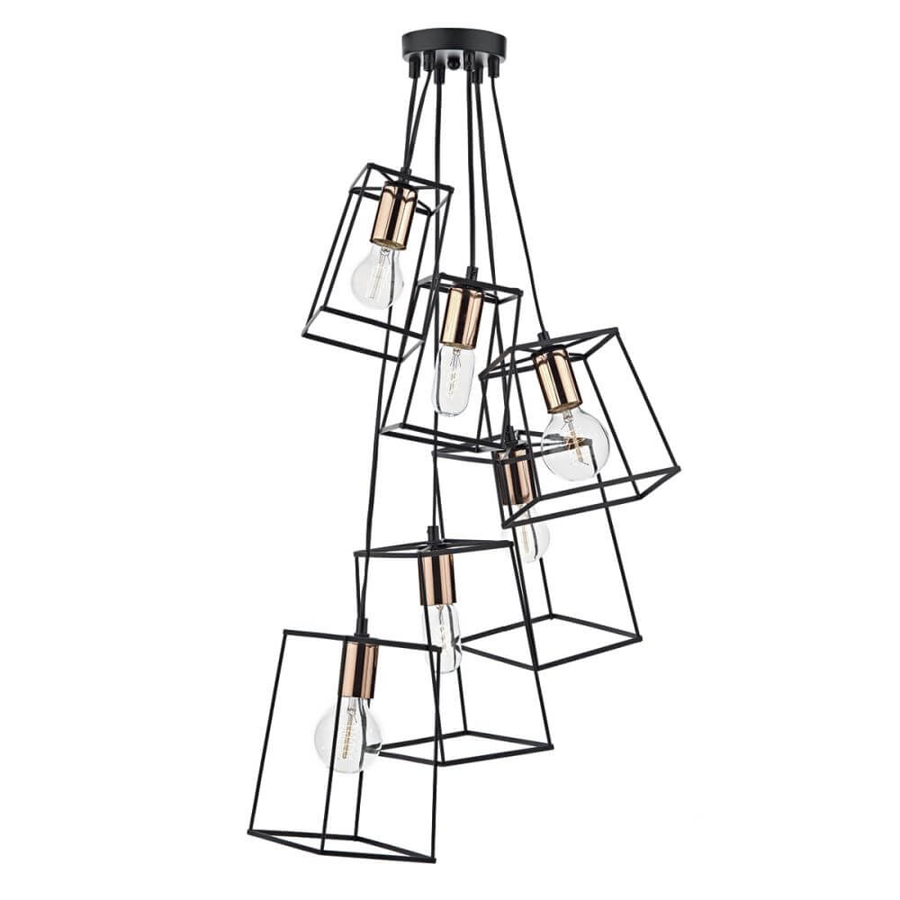 Showing image for Apartment cluster pendant - matt black and copper