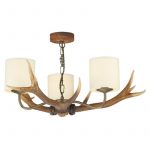 Banchory 3-Lamp Pendant with Shades - Rustic