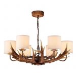 Banchory 6-Lamp Pendant with Silk Shades