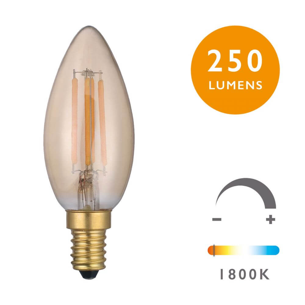 Showing image for Ses/e14 dimmable led vintage candle light bulb (lamp)