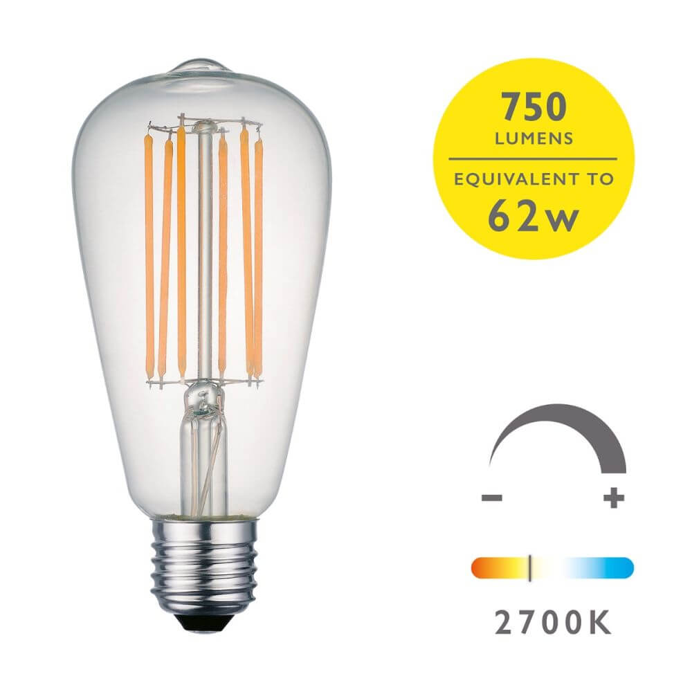 Showing image for Es/e27 dimmable led rustika gls light bulb (lamp)