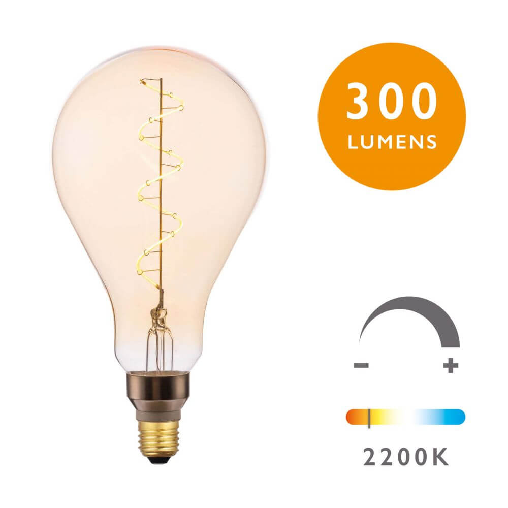 Showing image for Es/e27 led dimmable vintage flex filament light bulb (lamp)