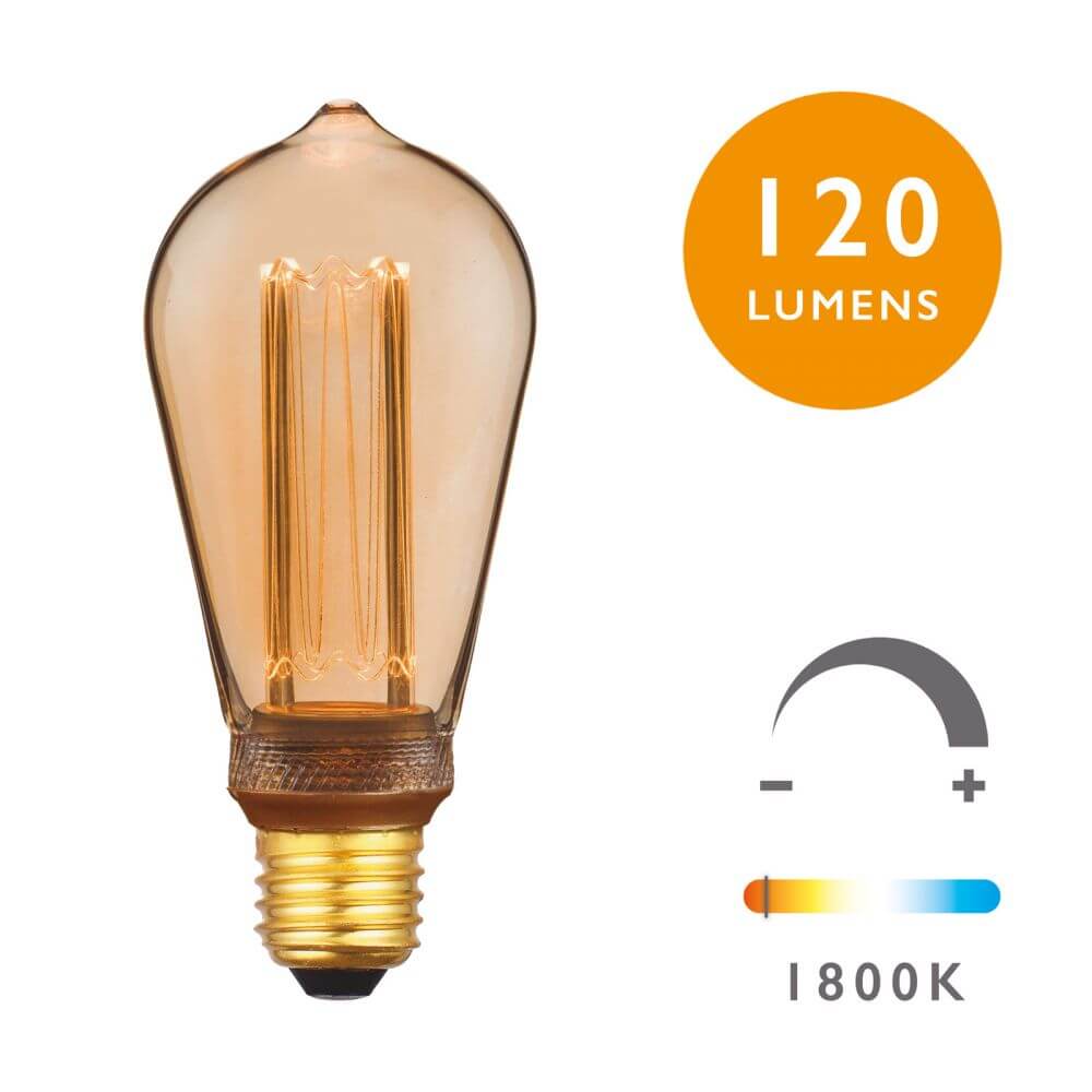Showing image for Es/e27 led dimmable vintage rustika micro filament light bulb (lamp)
