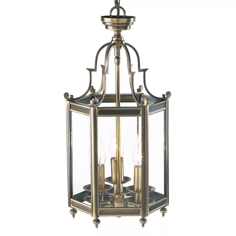 Showing image for Cecil hexagonal hall lantern - antique brass