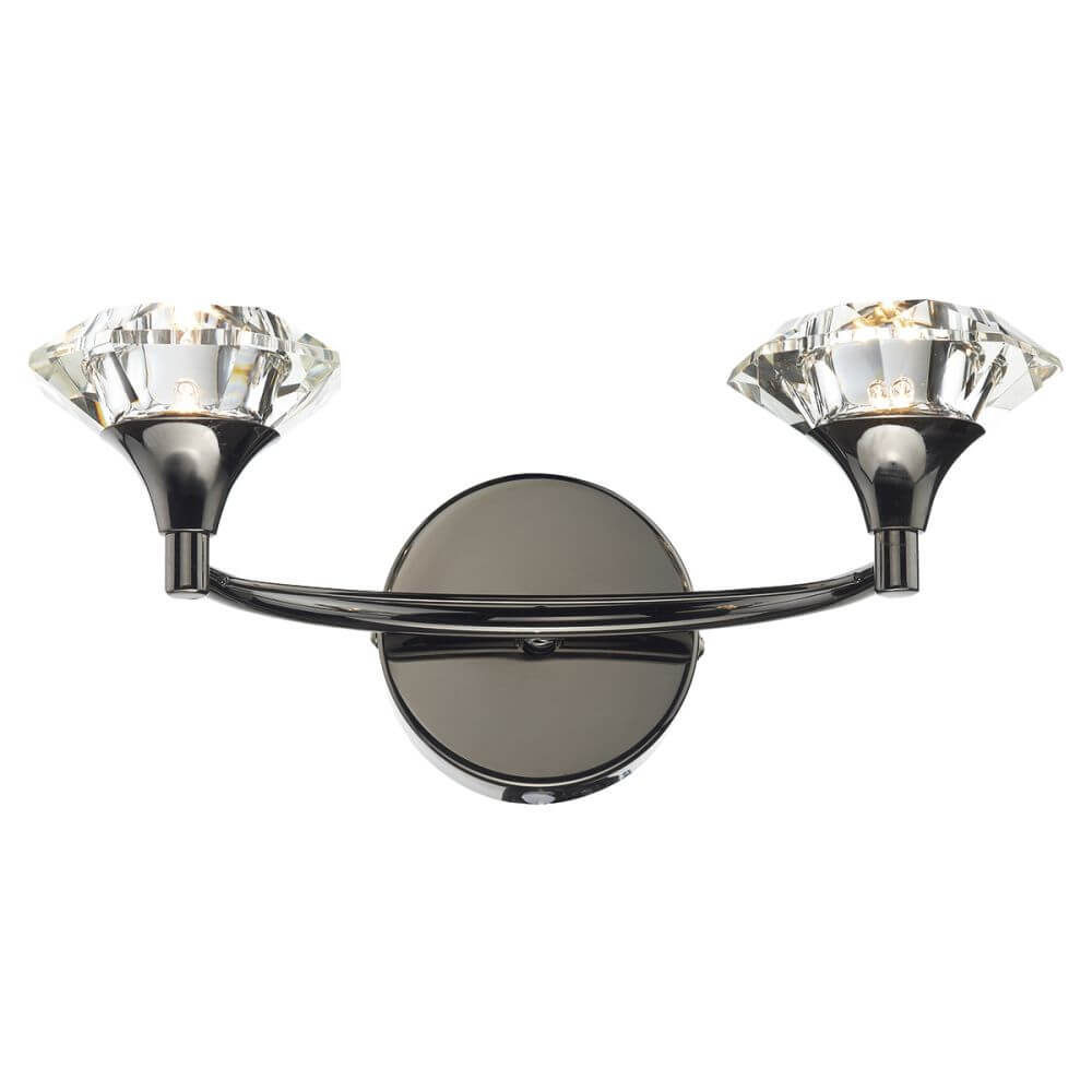 Showing image for Diamond double wall light - black chrome
