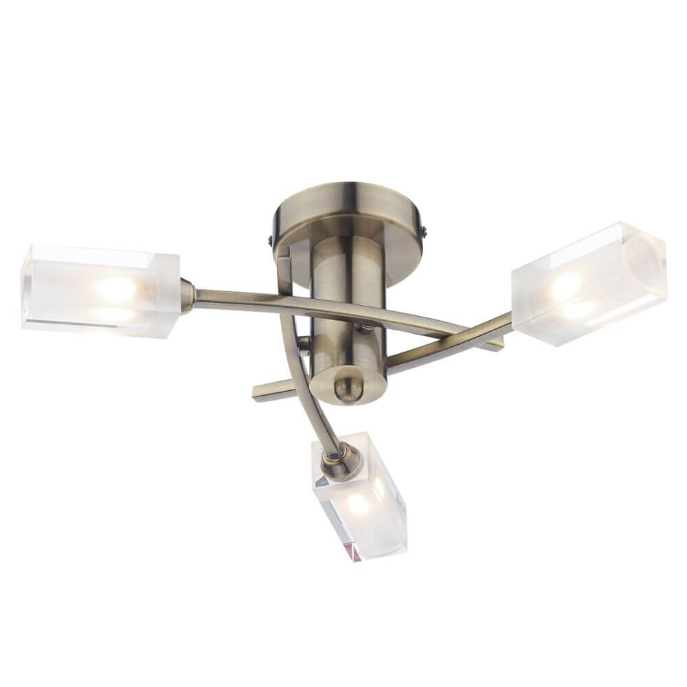 Showing image for Urban 3-lamp ceiling light - antique brass