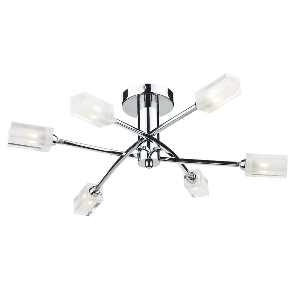 Showing image for Urban 6-lamp ceiling light - polished chrome