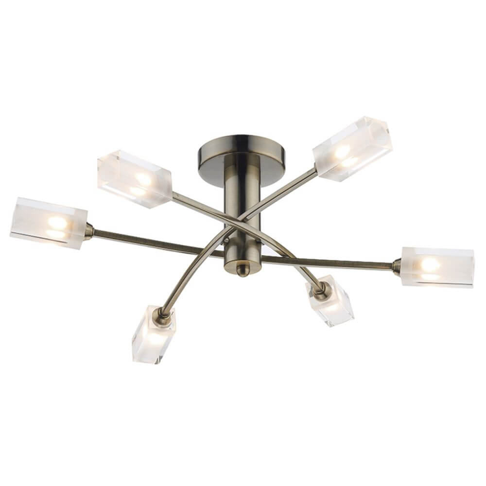 Showing image for Urban 6-lamp ceiling light - antique brass