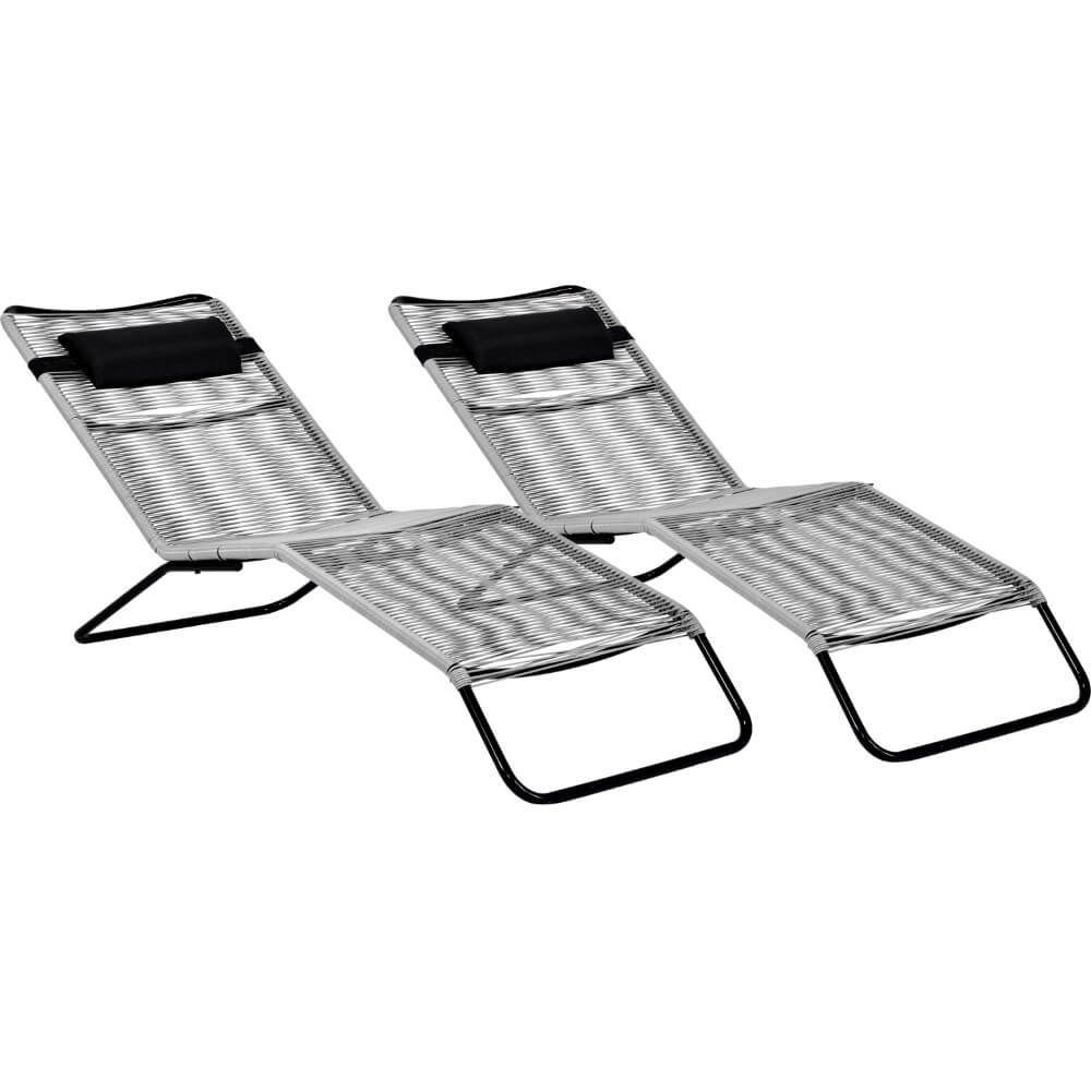 Showing image for Nevada set of 2 sun loungers - grey